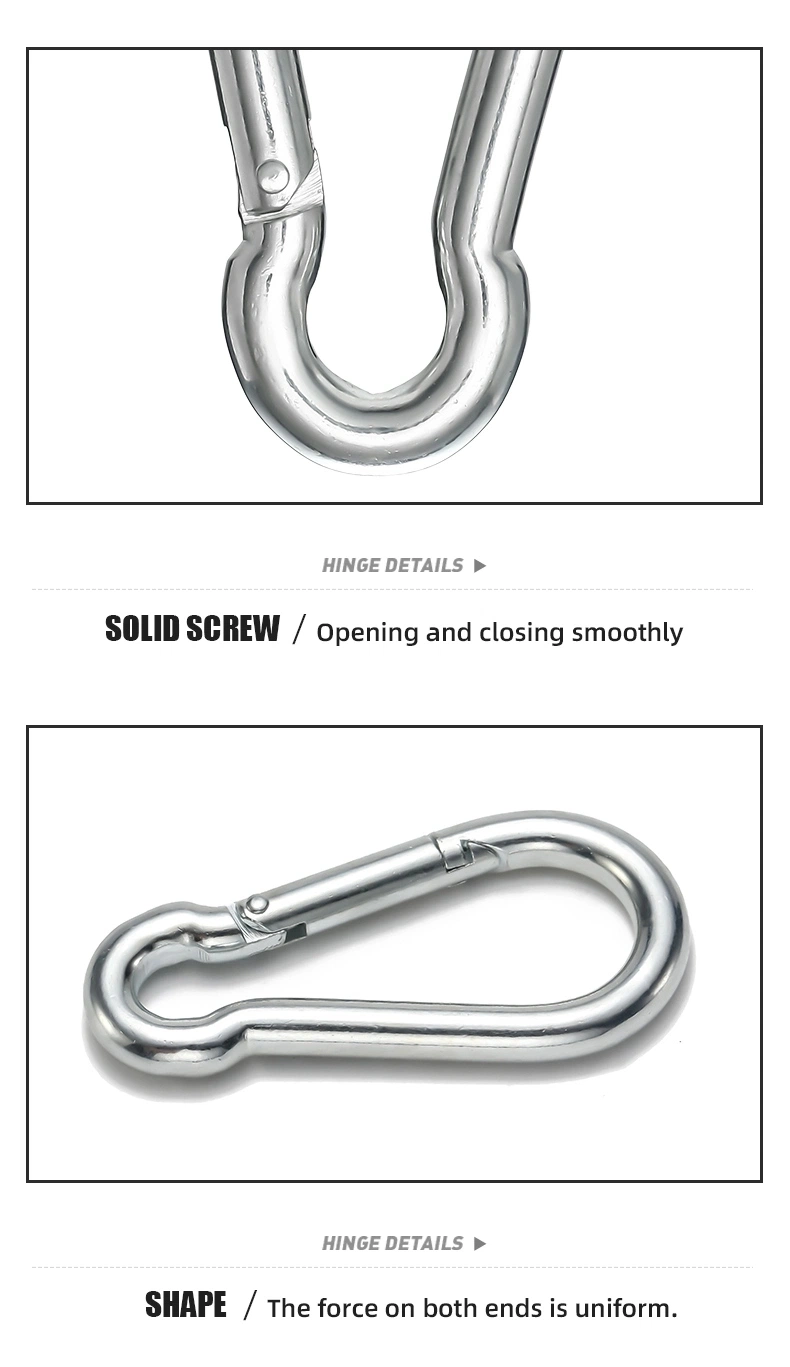 Rigging Carbon Steel Snap Hook DIN5299 Spring Hook Carabiner Hook